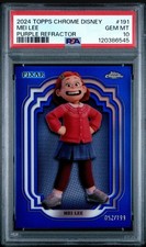 2024-2025 Topps Chrome Disney Mei Lee  Purple Refractor /199 #191 PSA 10 picture