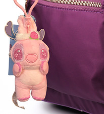 Miniso Disney Stitch Pink Plush Keychain Clip Strawberry Scrunchie Soft Toy NWT picture