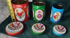 Vintage Nesting Tins 12 Days of Christmas canisters storage jars picture