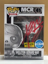 SIGNED FUNKO POP My Chemical Romance - Skeleton Gerard Way #41 COA AUTHENTICATED picture
