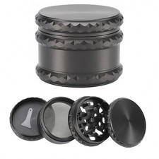 4-Piece 2.25in Spice Herb Grinder Metal Herb/Spice Grinder: Gun Metal picture