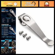 Titanium Deep Carry Pocket Clip for Knives, Lightweight & Durable EDC Accessory picture