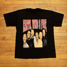 VTG Earth Wind & Fire Band Members Short Sleeve Cotton Black T Shirt CC162 picture