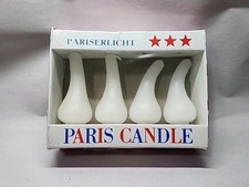 New In Box 4 Pariserlicht Paris White Candle Handwork Made in Germany  picture