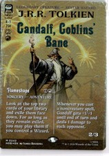 MTG : The Hobbit Gandalf, Goblins' Bane (Borderless) (Foil) #242 picture
