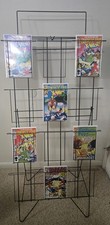 VTG Wire Comic Book Rack Standing Or Wall Mount Store Display 57 X 26 picture