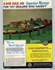 1972 PAPER AD 2 Sided AHM Toy Electric Train Sets N O HO Gauge Union Pacific picture