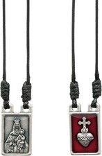 Sacred Heart Metal Catholic Scapular (Antique Silver) picture