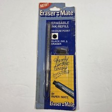 NEW Vintage 1978 Eraser Mate Erasable Ink Refill Black Medium Point READ picture