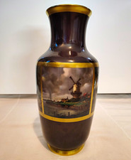 Vintage Gerold Porzellan Porcelain Vase detailed scenic landscapes gold accents picture