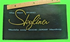 rare 1957 FORD SKYLINER RETRACTABLE HARDTOP CONVERTIBLE HUGE 10-pg COLOR CATALOG picture