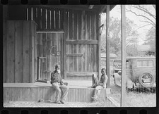 Natchez Mississippi 1935 African American Men on Porch FSA Photograph picture