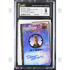2017 Upper Deck Guardians  Vol 2 Sean Gunn Kraglin MT5 Auto CGC 9 Auto 10 Card picture