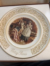 Avon Betsy Ross American Flag Collector Plate 1973 Vintage picture
