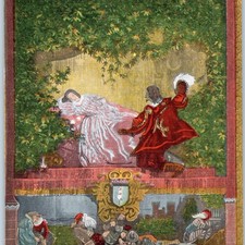 c1940s Sleeping Beauty Aubusson Tapestry Treasure House Theodore AL Linen Card picture