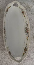 NIPPON Japan Handpainted Porcelain Relish Dish Vintage DoubleHandled No Chips picture