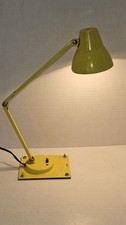 Vintage MCM Tensor Yellow Enamel Adjustable/Articulating Drafting Desk Lamp picture