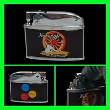 Vintage UNFIRED Harvey's Casino Lake Tahoe, Nevada Flat Ad Lighter Working Cond. picture