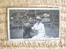 LADY WITH DOG HOLDING THE BASKET.1920'S OR 1930'S 4.3