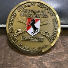 11th ACR Packhorse Cavalry Support Squadron Challenge Coin OPFOR NTC 51mm picture