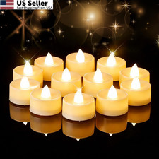 Amagic 12/24/50/100/150 Pack Battery Operated Tea Lights 12 Pcs, White picture