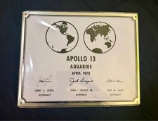 Apollo 13 Aquarius Cosmosphere Metal Wall Plaque NASA Space Memorabilia 16.75