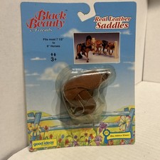 1993 Good Ideas Black Beauty & Friends Real Leather Saddle New in Package A2 picture