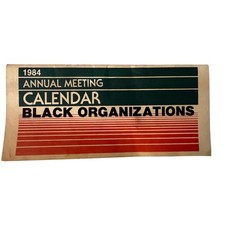 1984 Black Organizations Annual Meeting Calendar NAACP Black Americana Booklet picture