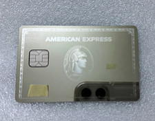 Wow $50 Metal MIRROR AMEX American Express Platinum Card Unused Cancelled Card picture
