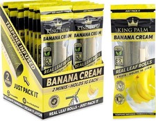 King Palm | Mini | Banana Cream| Palm Leaf Rolls | 20 Packs of 2 Each = 40 Rolls picture