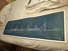 TITANIC Blueprint 15 x 48 PETERMAN'S 1998 NOS picture