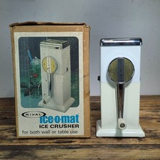 Vintage Rival Ice-O-Mat Ice Crusher Model TW347 White Retro Barware with Box picture