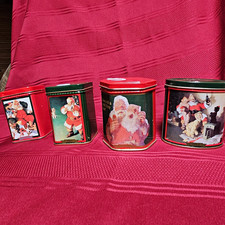 Coca-Cola Santa Claus Christmas Candles Tin Lot of (4) 1933 1960 1961 1964 picture