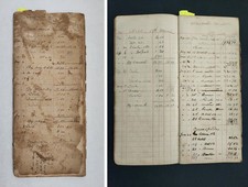 1891-1902 antique WELLINGTON FARM powhatan va LEDGER produce sales wages book picture