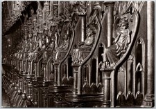 Erfurt Germany Dom Cathedral Church Choir Stalls Sepia RPPC Postcard picture