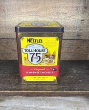 Nestle Toll House 75 Years Semi-Sweet Morsels Advertising Tin Canister picture