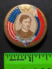 Vintage Jose Rizal Fillipino Nationalist Pinback Pin picture
