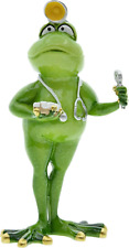 Funny Dentist Frog Figurine, Standing Pose Froggy Doctor Sculpture Statue, picture