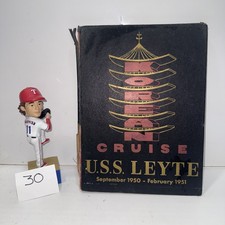 VTG USS U.S S. Leyte CVA-32 1950 Korea Deployment Cruise Book Jesse Brown Pilot picture