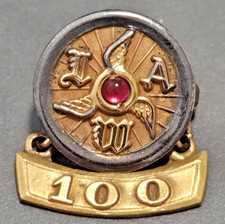 Antique 1912 10K GF Lapel Pin-Century Ride-League of American Wheelmen (L.A.W.) picture