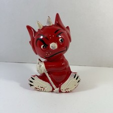Vintage Rossini Lil’ Devil Piggy Bank Japan Rare 1960’s Halloween Collectible  picture