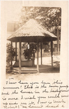 Town Water Pump Gazebo near Philadelphia Pennsylvania 1908 RPPC Postcard Photo picture