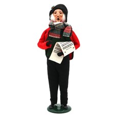 Byers Choice THE CAROLERS 1989 Victorian English Man Red Coat w/ Sheet Music 13