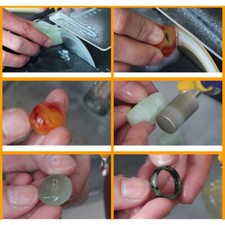 110V Table Saw Gem Jewelry Rock Bench Polishing Grinding Machine Lathe Polisher picture