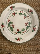 Vintage White Christmas Sango Small Candy Cake Footed Stand Plate Korea 7.5