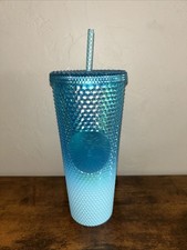 2023 Starbucks Gradient Blue Bling Ombre Studded Tumbler Venti Cup 24oz picture
