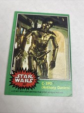 1977 Topps Star Wars Green Series #207 C-3PO Trading Card (Goldenrod) Error RARE picture