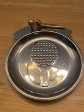 Vintage Metal Golf Themed Trinket Dish picture