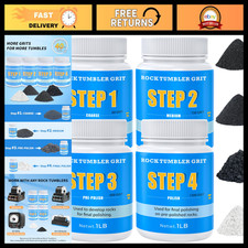 6 lbs Rock Tumbler Grit & Polish Refill Kit - 4-Step Media for 40 lbs Rocks picture