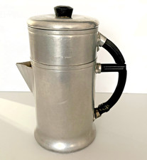 Vintage Wear-Ever Drip Coffee Pot No. 966 Art Deco  Aluminum w Bakelite Handles picture